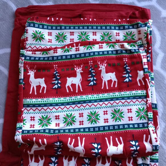 NWT Maurices Pajama Set Womens 1X Red Top Christmas Reindeer PJ Pants - Picture 6 of 6